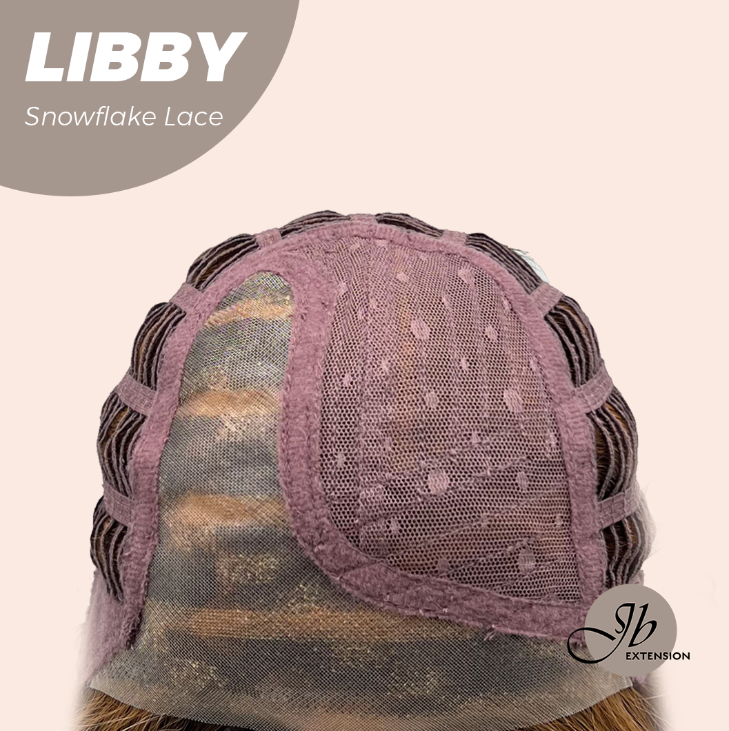 [FINAL SALE] JBEXTENSION 11 Inches Wave Caramel Pre-Cut Side Part Snowflake Lace Frontlace Glueless Wig LIBBY【BENDY EAR TABS】