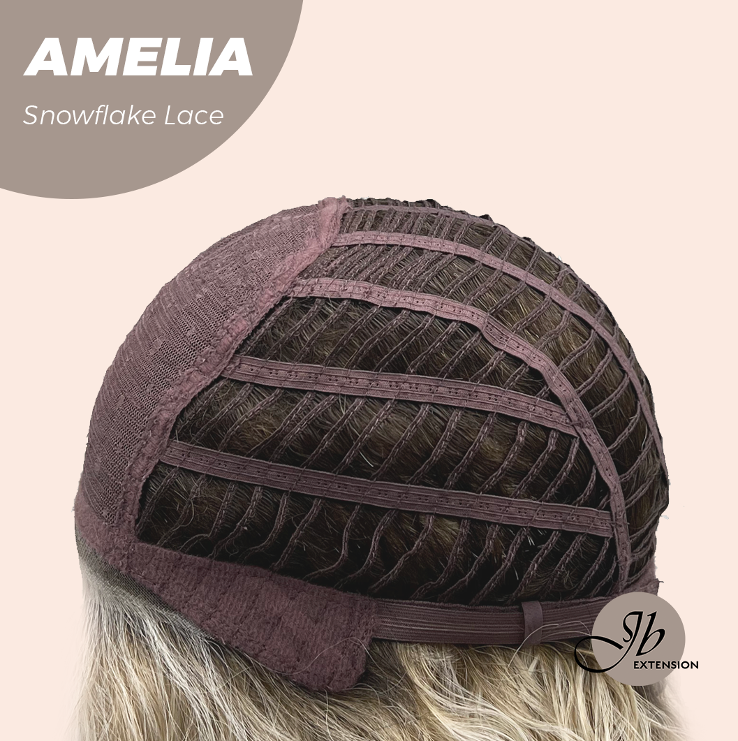 [FINAL SALE] JBEXTENSION 13 Inches Deep Curly Blonde Pre-Cut Snowflake Lace Frontlace Glueless Wig AMELIA【PERMATEASE】【BENDY EAR TABS】