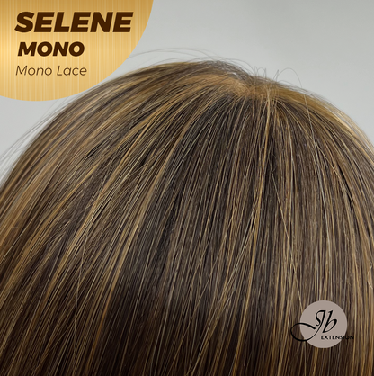 HOT OF SEASON -  SELENE MONO Monofilament Handmade Wig 6X5 Full Monofilament Hand Tied Top Wig 25 Inches Caramel Mono Lace Wig With Anti-slip Silicone Strips Glueless Wig SELENE MONO- CARAMEL【BENDY EAR TABS】