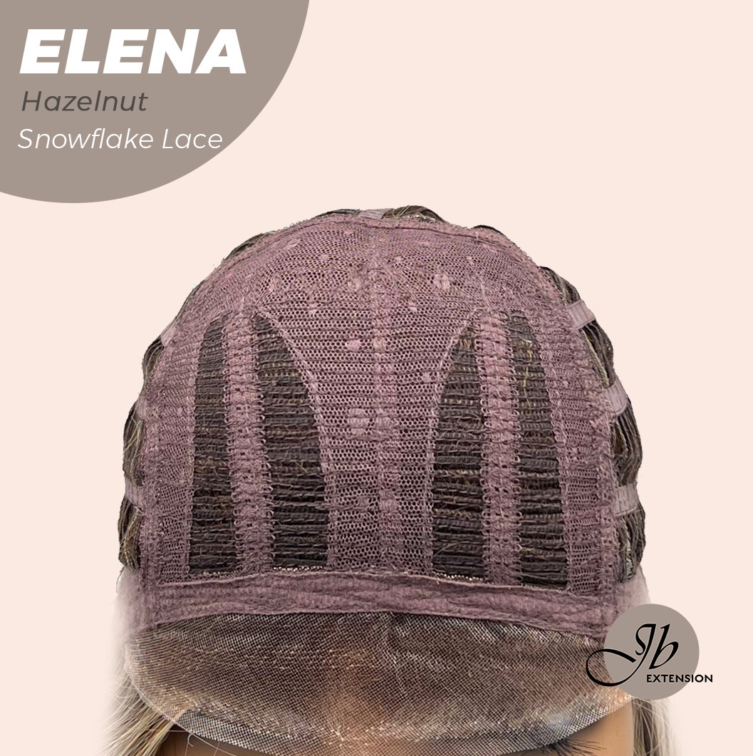[FINAL SALE] JBEXTENSION 18 Inches Hazelnut Pre-Cut Snowflake Lace Frontlace Glueless Wig ELENA HAZELNUT【PERMATEASE】【BENDY EAR TABS】- M/L