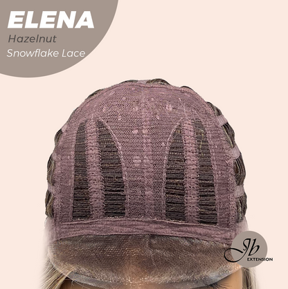 [FINAL SALE] JBEXTENSION 18 Inches Hazelnut Pre-Cut Snowflake Lace Frontlace Glueless Wig ELENA HAZELNUT【PERMATEASE】【BENDY EAR TABS】- M/L