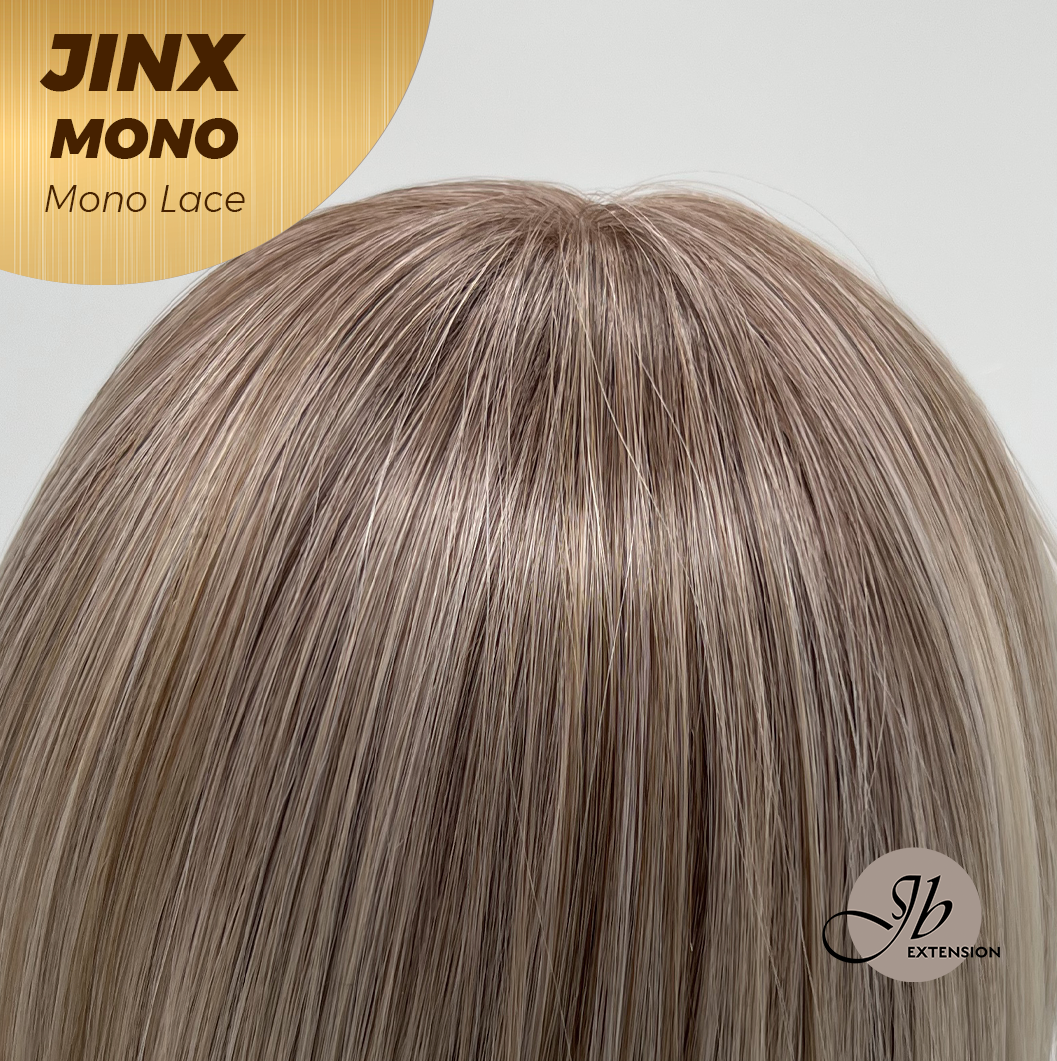 [FINAL SALE] JBEXTENSION JINX MONO Monofilament Handmade Wig 6X5 Full Monofilament Hand Tied Top Wig 12 Inches Blonde Mono Lace Wig With Anti-slip Silicone Strips Glueless Wig JINX MONO【BENDY EAR TABS】