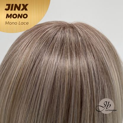 [FINAL SALE] JBEXTENSION JINX MONO Monofilament Handmade Wig 6X5 Full Monofilament Hand Tied Top Wig 12 Inches Blonde Mono Lace Wig With Anti-slip Silicone Strips Glueless Wig JINX MONO【BENDY EAR TABS】