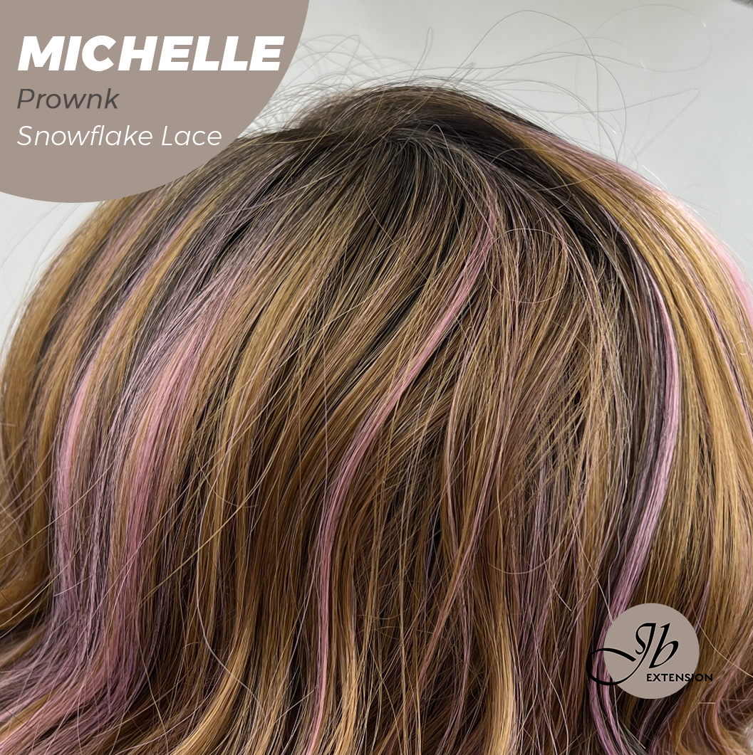 JBEXTENSION 10 Inches Prownk Pre-Cut Side Part Snowflake Lace Frontlace Glueless Wig MICHELLE PROWNK【BENDY EAR TABS】