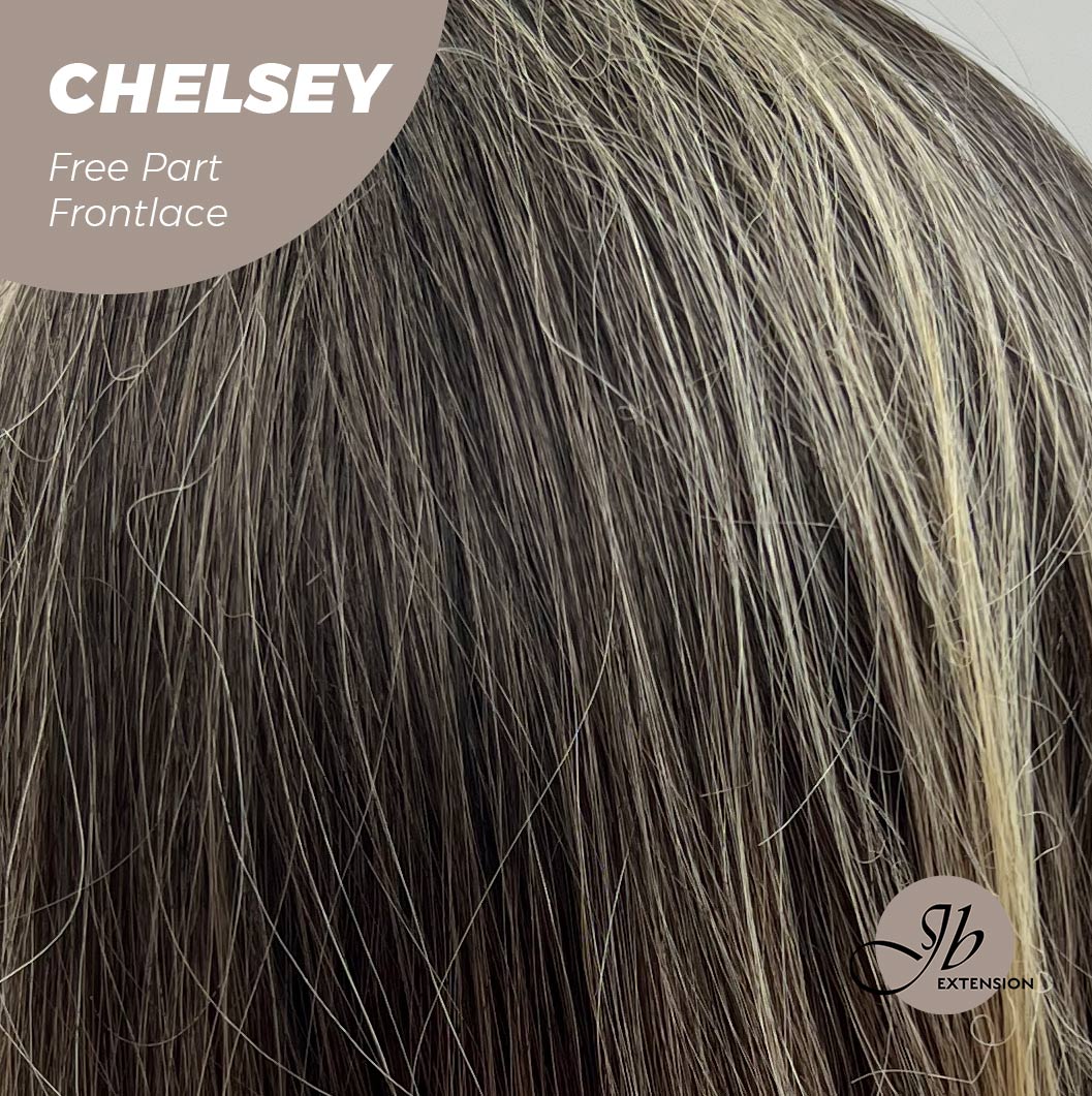 [FINAL SALE] JBEXTENSION 26 Inches Curly Mix Blonde Free Part Pre-Cut Frontlace Glueless Wig CHELSEY