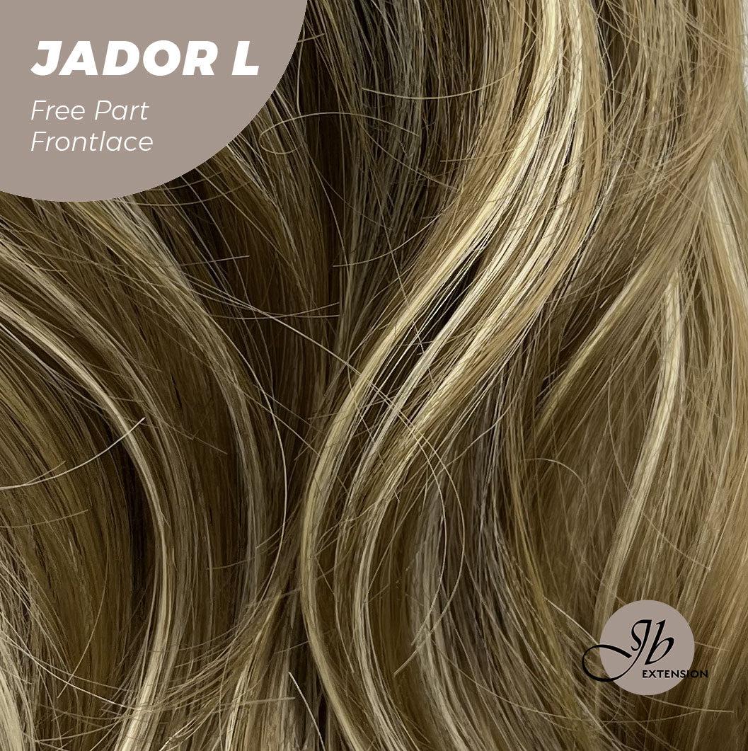 [FINAL SALE] JBEXTENSION 24 Inches Blonde Highlight Curly Lace Front Wig.Pre Plucked 13*4 HD Transparent Lace Frontal Handmade Futura Fiber Swiss Lace Synthetic Fiber Pre-Cut Lace Glueless Wig JADOR L