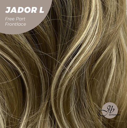 [FINAL SALE] JBEXTENSION 24 Inches Blonde Highlight Curly Lace Front Wig.Pre Plucked 13*4 HD Transparent Lace Frontal Handmade Futura Fiber Swiss Lace Synthetic Fiber Pre-Cut Lace Glueless Wig JADOR L