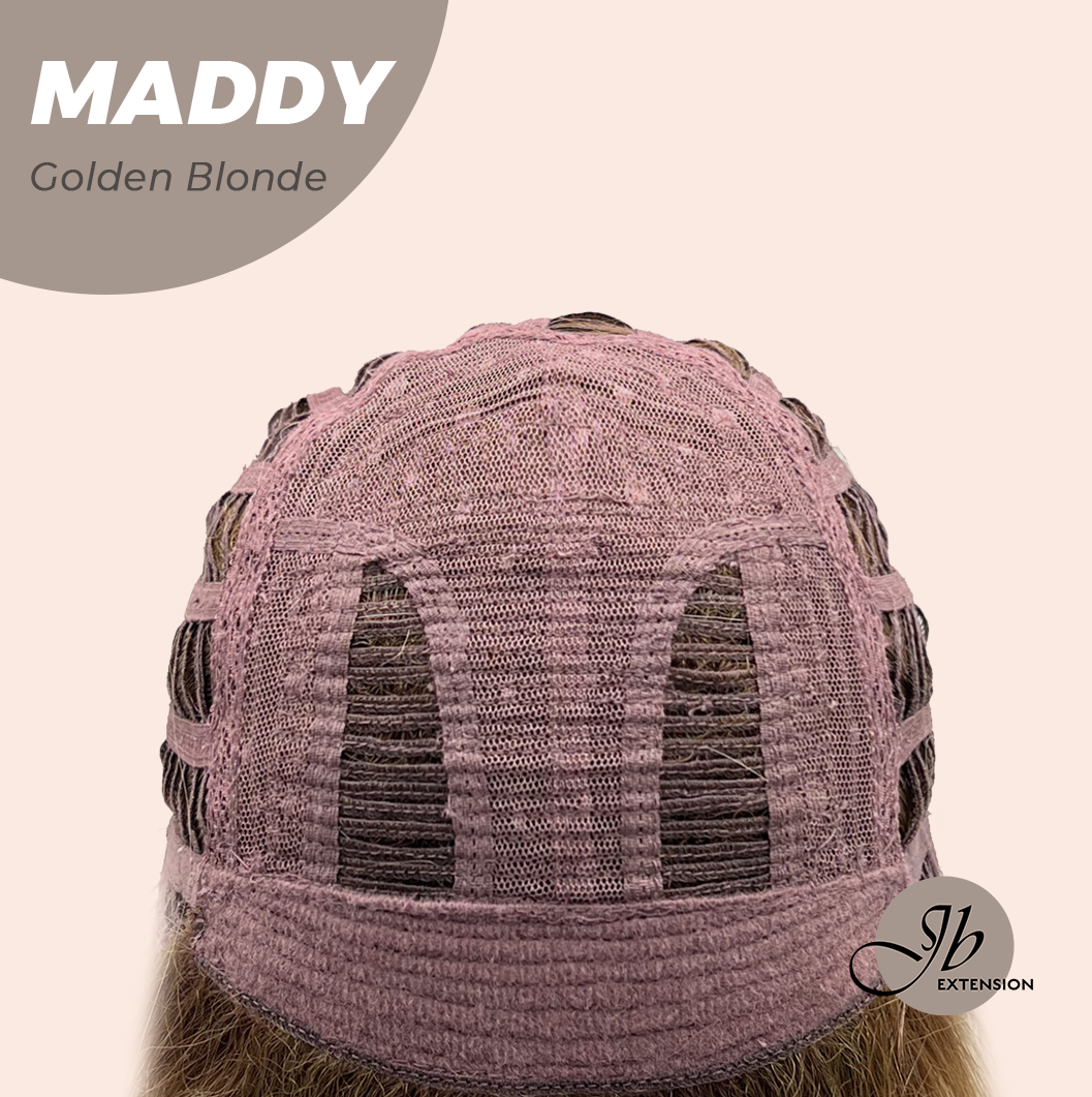 [FINAL SALE] JBEXTENSION 18 Inches Golden Blonde Women Fashion Full Machine Wig MADDY GOLDEN BLONDE【PLUS PERMATEASE】【BENDY EAR TABS】