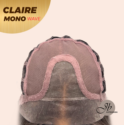[FINAL SALE] JBEXTENSION CLAIRE MONO WAVE Partial Monofilament Wig 22 Inches Brown With Highlight Partial Mono Lace Glueless Wig CLAIRE MONO-WAVE【BENDY EAR TABS】