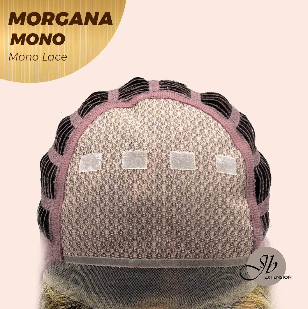 JBEXTENSION MORGANA MONO Monofilament Handmade Wig 6X5 Full Monofilament Hand Tied Top Wig 13 Inches Hazelnut Blonde Highlight Mono Lace Wig With Anti-slip Silicone Strips Glueless Wig MORGANA MONO【BENDY EAR TABS】