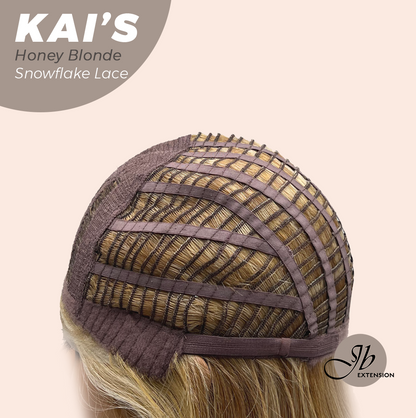 [FINAL SALE] JBEXTENSION 18 Inches Honey Blonde Pre-Cut Snowflake Lace Frontlace Glueless Wig KAI'S HONEY BLONDE【PERMATEASE】【BENDY EAR TABS】