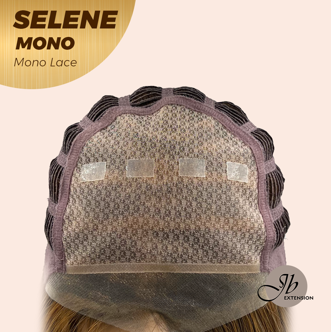 JBEXTENSION SELENE MONO Monofilament Handmade Wig 6X5 Full Monofilament Hand Tied Top Wig 25 Inches Caramel Mono Lace Wig With Anti-slip Silicone Strips Glueless Wig SELENE MONO- CARAMEL【BENDY EAR TABS】
