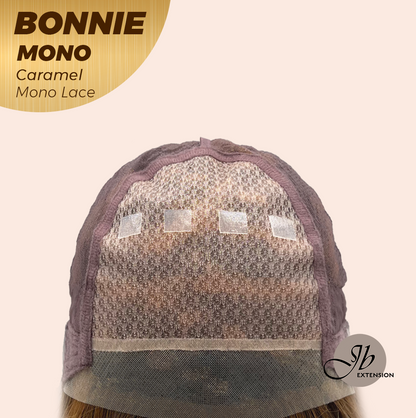 JBEXTENSION BONNIE MONO Full Monofilament Handmade Full Lace Full Hand Tied Wig 12 Inches Caramel Mono Lace Handmade Futura Fiber Glueless Wig BONNIE MONO CARAMEL【BENDY EAR TABS】