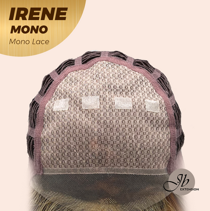 JBEXTENSION IRENE MONO Monofilament Handmade Wig 6X5 Full Monofilament Hand Tied Top Wig 19 Inches Caramel Blonde Highlight Curly Mono Lace Wig With Anti-slip Silicone Strips Glueless Wig IRENE MONO【BENDY EAR TABS】
