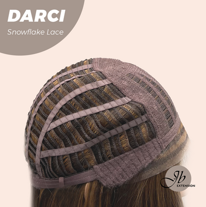 [FINAL SALE] JBEXTENSION 25 Inches Caramel Pre-Cut Snowflake Lace Frontlace Glueless Wig DARCI【PERMATEASE】【BENDY EAR TABS】- M/L