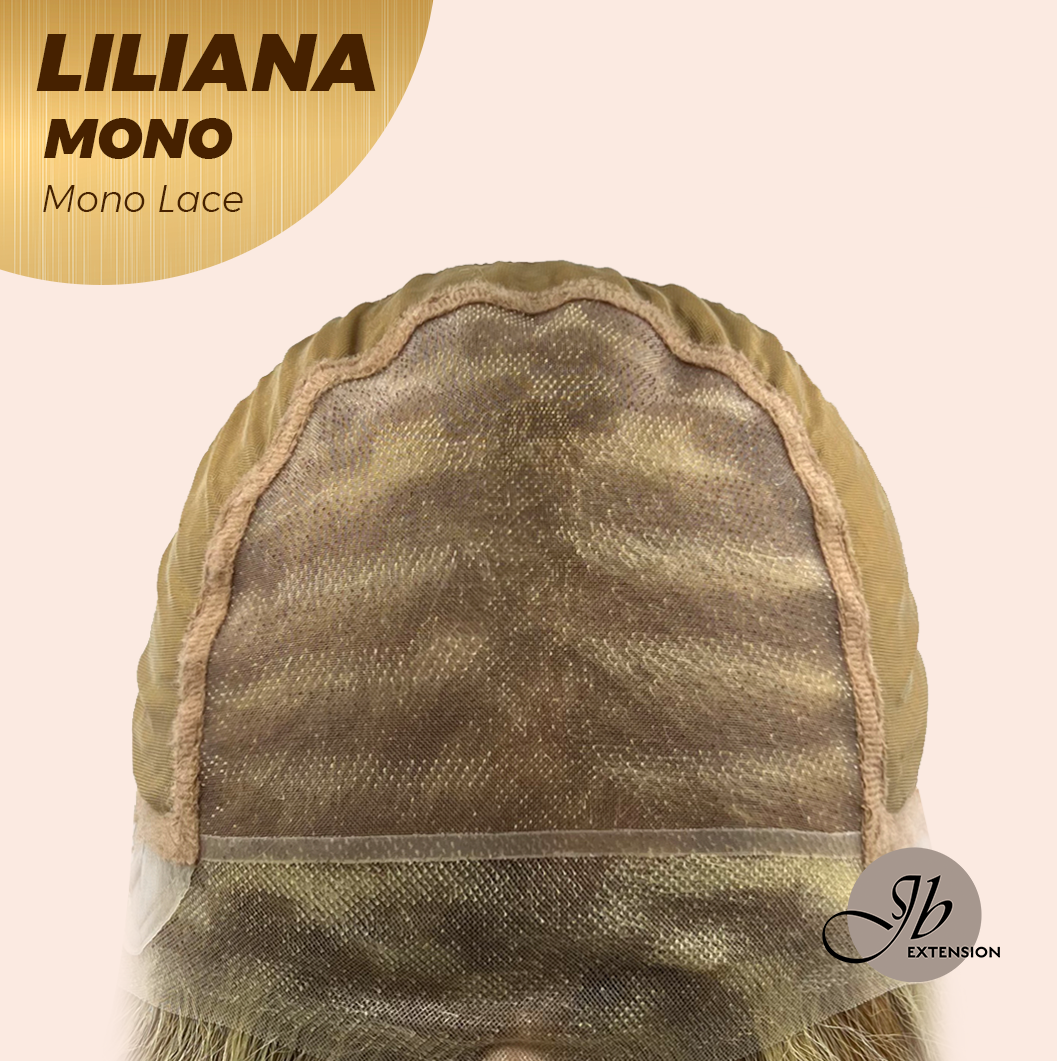[FINAL SALE] JBEXTENSION LILIANA MONO Full Monofilament Handmade Full Lace Full Hand Tied Wig 18 Inches Honey Blonde Mono Lace Handmade Futura Fiber Wig Glueless Wig LILIANA MONO【BENDY EAR TABS】