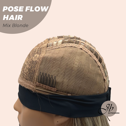 JBEXTENSION 18 Inches Mix Blonde Headband Wig POSE FLOW HAIR - MIX BLONDE