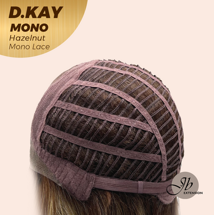 JBEXTENSION D.KAY MONO Partial Monofilament Wig 18 Inches Hazelnut Partial Mono Lace Glueless Women Fashion Wig D.KAY MONO HAZELNUT【BENDY EAR TABS】
