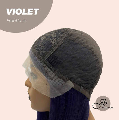 [FINAL SALE] JBEXTENSION 26 Inches Dark Purple Color Long Straight Frontlace Glueless Wig VIOLET