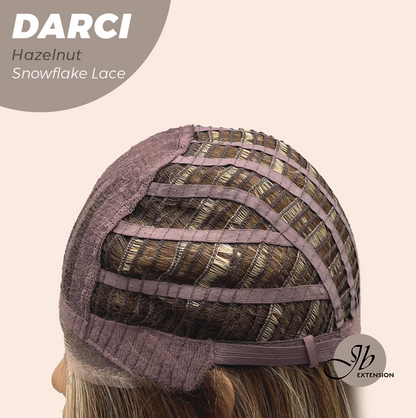 [FINAL SALE] JBEXTENSION 25 Inches Hazelnut Blonde Highlight Pre-Cut Snowflake Lace Frontlace Glueless Wig DARCI HAZELNUT【PERMATEASE】【BENDY EAR TABS】- M/L