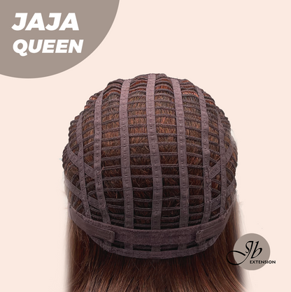 [FINAL SALE] JBEXTENSION 12 Inches Red Short Women Fashion Wig With Bangs JAJA QUEEN RED【PLUS PERMATEASE】【BENDY EAR TABS】