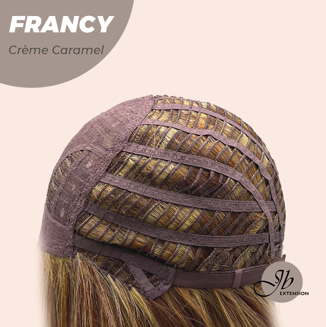 [FINAL SALE] JBEXTENSION 18 Inches Crème Caramel Women Fashion Full Machine Wig FRANCY CRèME CARAMEL【PLUS PERMATEASE】【BENDY EAR TABS】