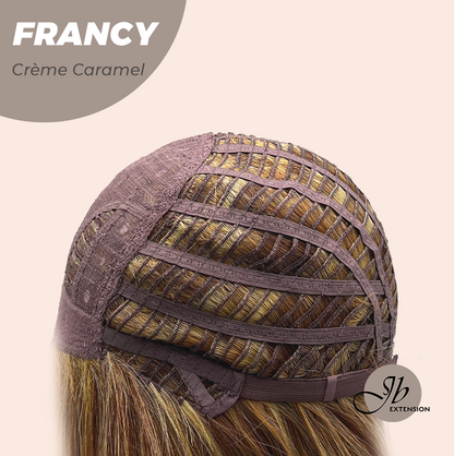 [FINAL SALE] JBEXTENSION 18 Inches Crème Caramel Women Fashion Full Machine Wig FRANCY CRèME CARAMEL【PLUS PERMATEASE】【BENDY EAR TABS】