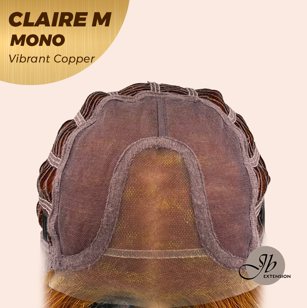 HOT OF SEASON -  CLAIRE MONO VIBRANT COPPER Partial Monofilament Wig 22 Inches Vibrant Copper Partial Mono Lace Glueless Wig Claire Mono Vibrant Copper【BENDY EAR TABS】