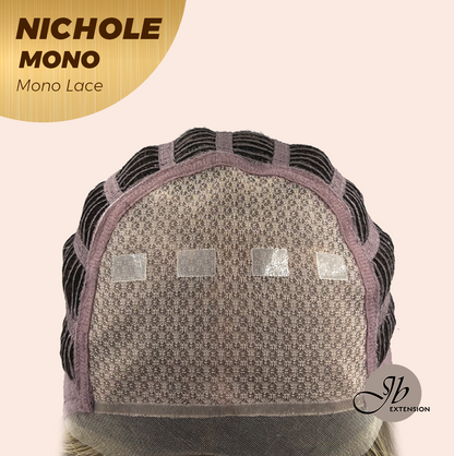 JBEXTENSION NICHOLE MONO Monofilament Handmade Wig 6X5 Full Monofilament Hand Tied Top Wig 23 Inches Hazelnut Mono Lace Wig With Anti-slip Silicone Strips Glueless Wig NICHOLE MONO【BENDY EAR TABS】