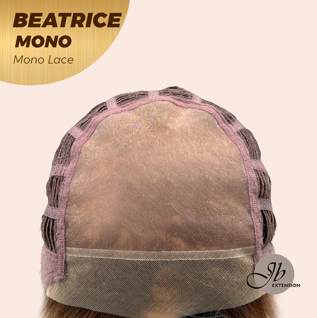 JBEXTENSION BEATRICE MONO Monofilament Handmade Wig 6X5 Full Monofilament Hand Tied Top Wig 17 Inches Golden Blonde Mono Lace Wig Glueless Wig BEATRICE MONO【BENDY EAR TABS】