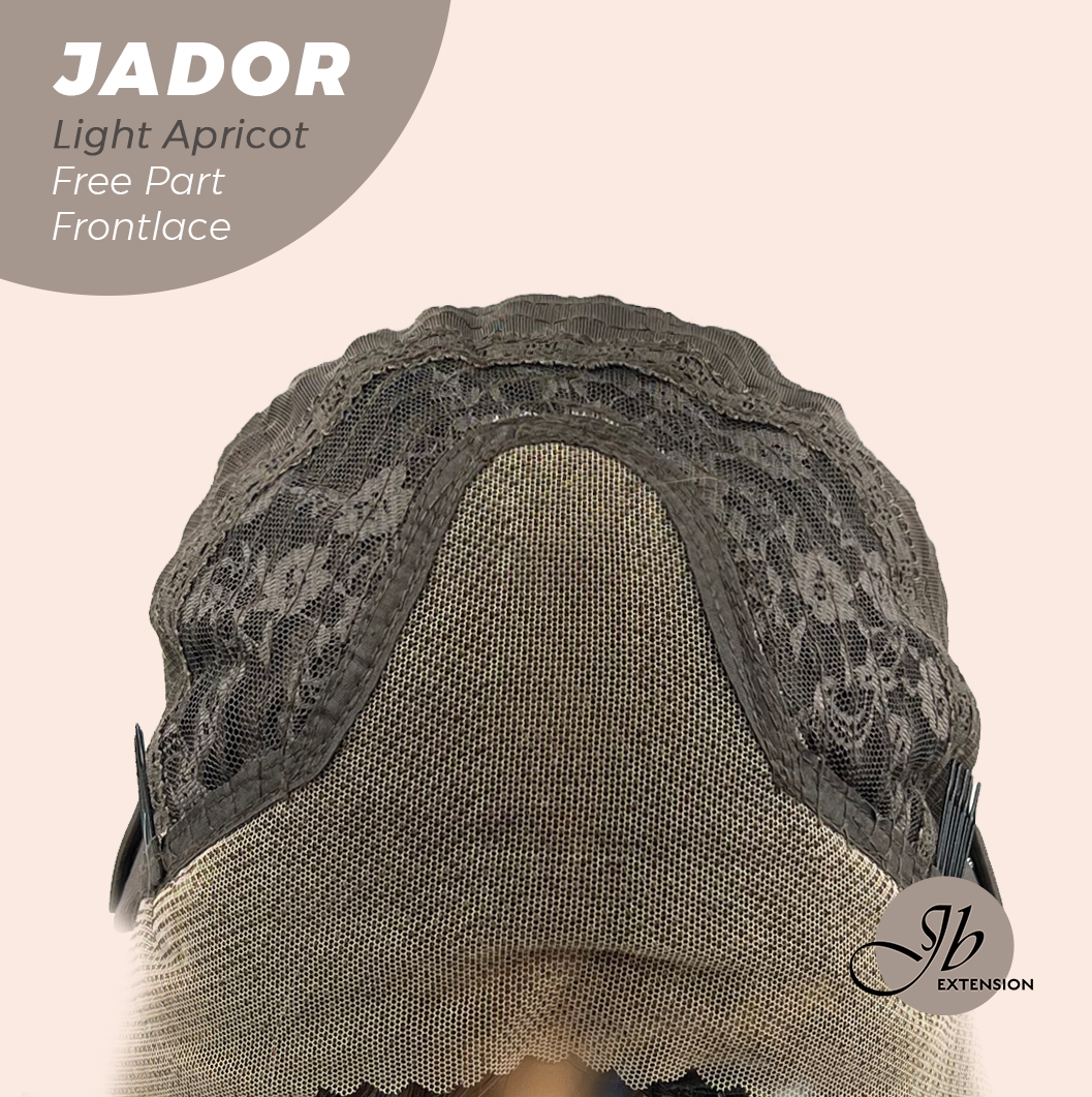 [FINAL SALE] JBEXTENSION 10 Inches Light Apricot Curly Lace Front Wig.Pre Plucked 13*3 HD Transparent Lace Frontal Handmade Futura Fiber Swiss Lace Synthetic Fiber Glueless Wig JADOR LIGHT APRICOT