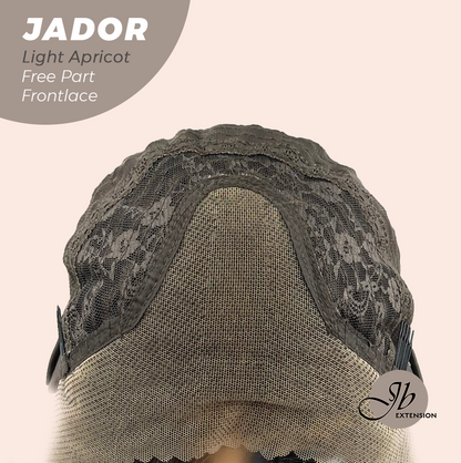 [FINAL SALE] JBEXTENSION 10 Inches Light Apricot Curly Lace Front Wig.Pre Plucked 13*3 HD Transparent Lace Frontal Handmade Futura Fiber Swiss Lace Synthetic Fiber Glueless Wig JADOR LIGHT APRICOT
