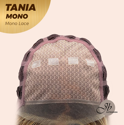JBEXTENSION TANIA MONO Monofilament Handmade Wig 6X5 Full Monofilament Hand Tied Top Wig 18 Inches Butter Cream Mono Lace Wig With Anti-slip Silicone Strips Glueless Wig TANIA MONO【BENDY EAR TABS】