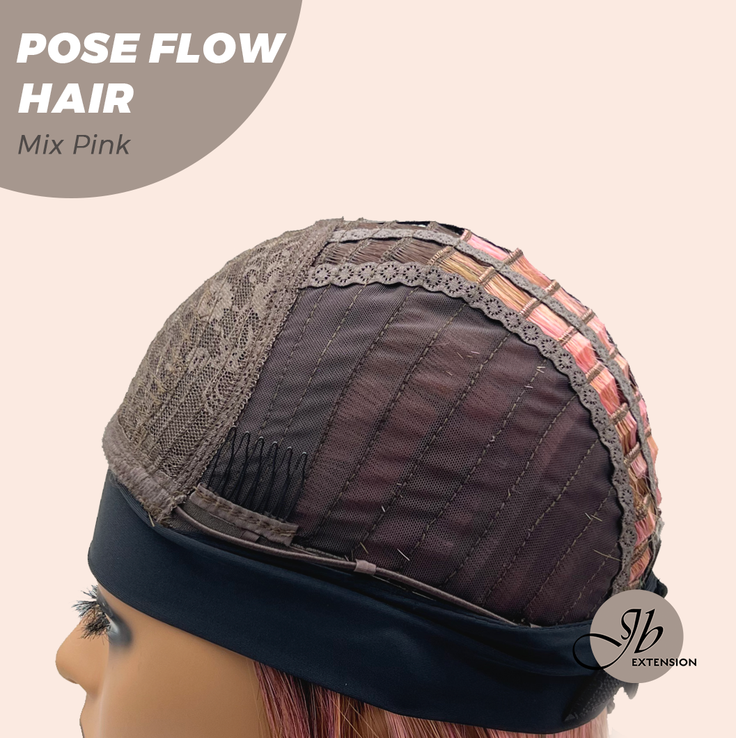 JBEXTENSION 18 Inches Mix Pink Headband Wig POSE FLOW HAIR - MIX PINK