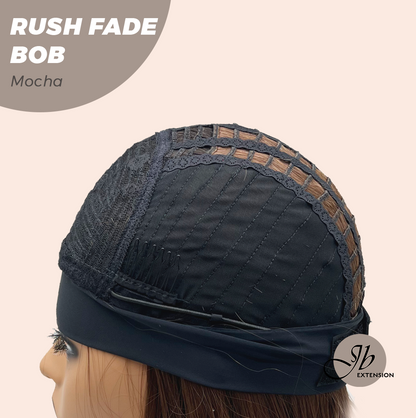 JBEXTENSION 12 Inches Short Hair Mocha Headband Wig RUSH FADE BOB - MOCHA