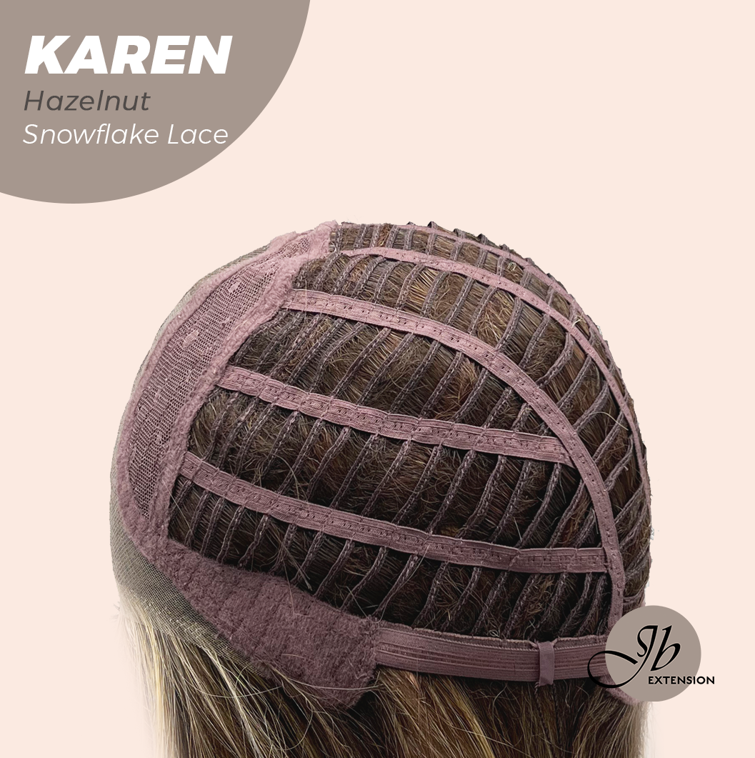 [PRE-ORDER] JBEXTENSION 18 Inches Hazelnut Pre-Cut Arc Snowflake Lace Frontlace Glueless Wig KAREN HAZELNUT【BENDY EAR TABS】