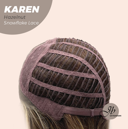 [PRE-ORDER] JBEXTENSION 18 Inches Hazelnut Pre-Cut Arc Snowflake Lace Frontlace Glueless Wig KAREN HAZELNUT【BENDY EAR TABS】
