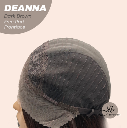 [FINAL SALE] JBEXTENSION 28 Inches Long Dark Brown Curly Pre-Cut Free Part Frontlace Glueless Wig DEANNA DARK BROWN