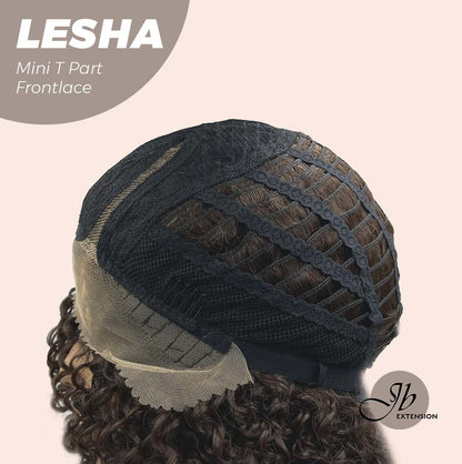 [FINAL SALE] JBEXTENSION 12 Inches Deep Curly Brown Side Part Mini T Part Frontlace Glueless Wig LESHA