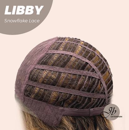 [FINAL SALE] JBEXTENSION 11 Inches Wave Caramel Pre-Cut Side Part Snowflake Lace Frontlace Glueless Wig LIBBY【BENDY EAR TABS】