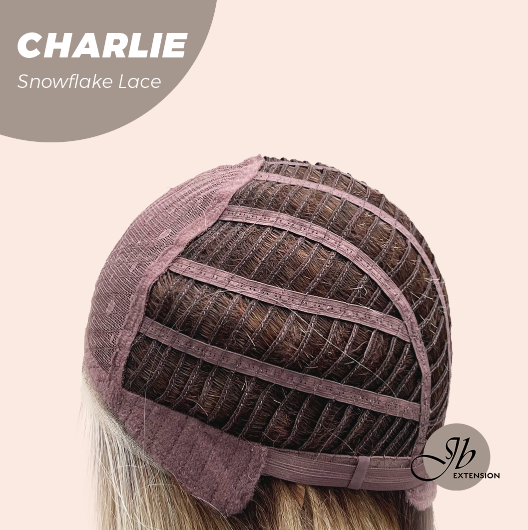 [PRE-ORDER] JBEXTENSION 12 Inches Mix Blonde Pre-Cut Side Part Snowflake Lace Frontlace Glueless Wig CHARLIE【BENDY EAR TABS】