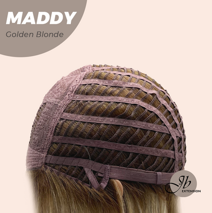 [FINAL SALE] JBEXTENSION 18 Inches Golden Blonde Women Fashion Full Machine Wig MADDY GOLDEN BLONDE【PLUS PERMATEASE】【BENDY EAR TABS】