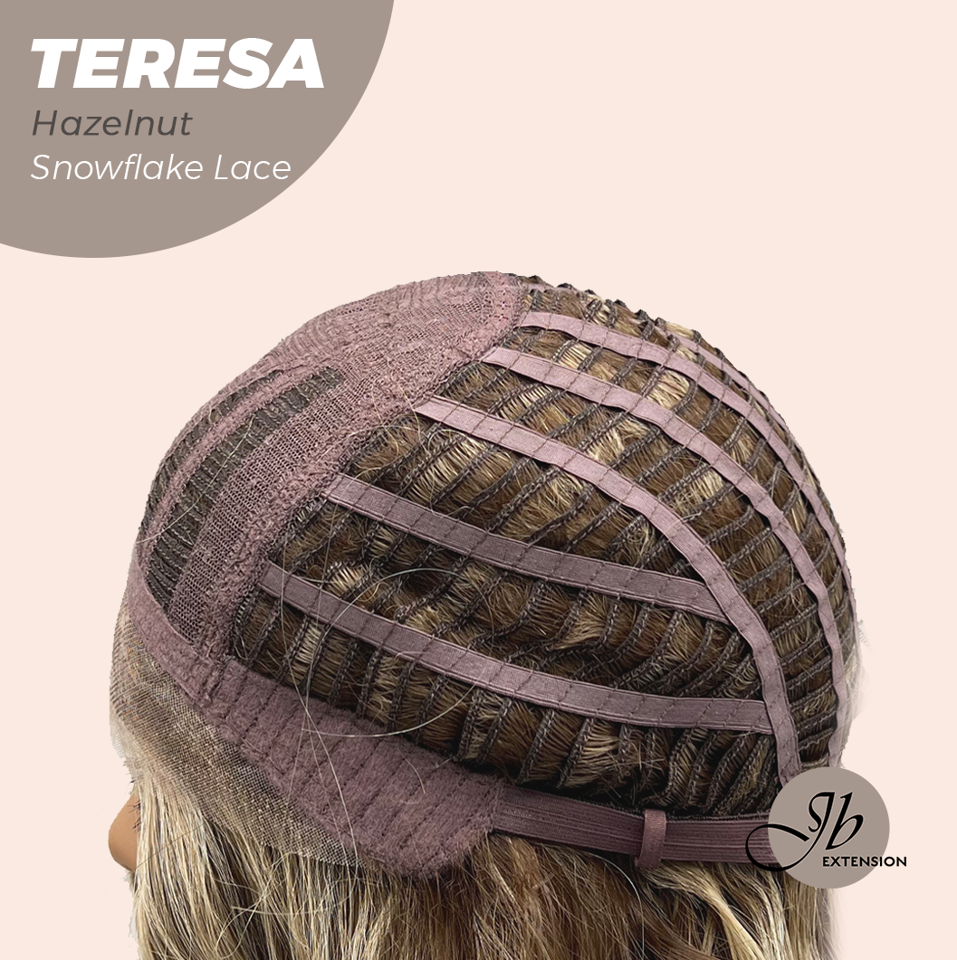JBEXTENSION 18 Inches Hazelnut Pre-Cut Snowflake Lace Frontlace Glueless Wig TERESA HAZELNUT【PERMATEASE】【BENDY EAR TABS】- S/M