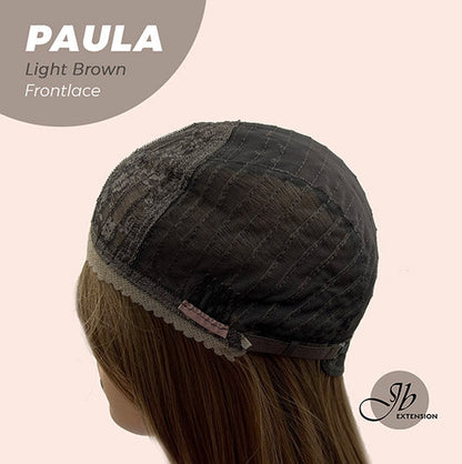 JBEXTENSION 12 Inches Bob Cut Light Brown Straight Pre-Cut Frontlace Glueless Wig PAULA LIGHT BROWN
