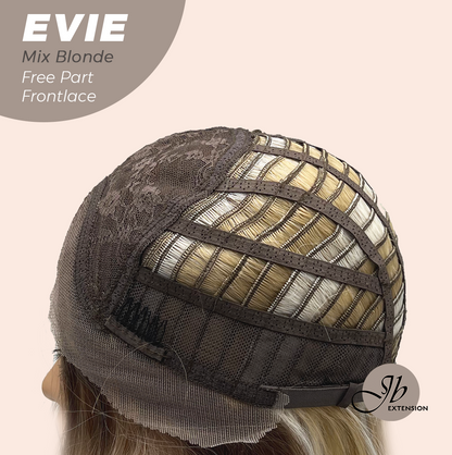 JBEXTENSION 22 Inches Mix Blonde Pre-Cut Free Part Frontlace Glueless Wig EVIE MIX BLONDE