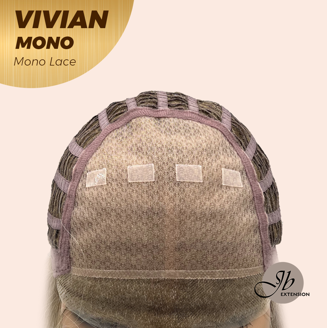 [FINAL SALE] JBEXTENSION VIVIAN MONO Monofilament Handmade Wig 6X5 Full Monofilament Hand Tied Top Wig 12 Inches Blonde Wave Mono Lace Wig With Anti-slip Silicone Strips Glueless Wig VIVIAN MONO【BENDY EAR TABS】