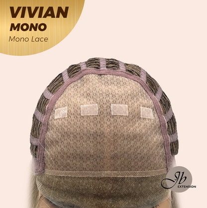 [FINAL SALE] JBEXTENSION VIVIAN MONO Monofilament Handmade Wig 6X5 Full Monofilament Hand Tied Top Wig 12 Inches Blonde Wave Mono Lace Wig With Anti-slip Silicone Strips Glueless Wig VIVIAN MONO【BENDY EAR TABS】
