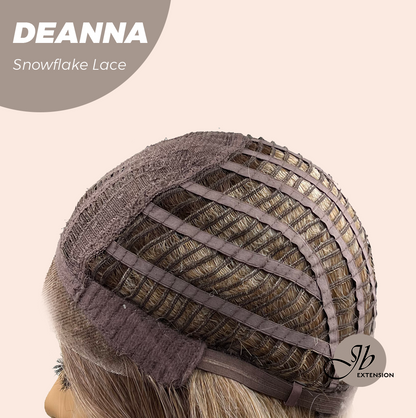 JBEXTENSION 20 Inches Apricot Pre-Cut Snowflake Lace Frontlace Glueless Wig DEANNA SNOWFLAKE【PERMATEASE】【BENDY EAR TABS】