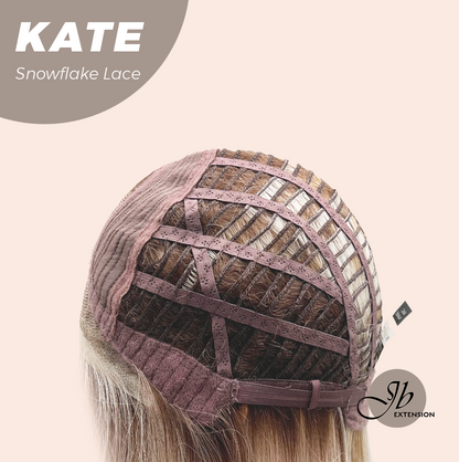 JBEXTENSION 24 Inches Butter Milk Pre-Cut Arc Snowflake Lace Frontlace Glueless Wig KATE【BENDY EAR TABS】