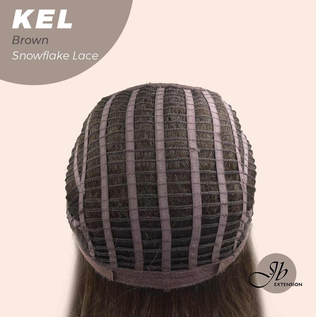 Nichole's Selection - 22 Inches Brown Pre-Cut Snowflake Lace Frontlace Glueless Wig KEL BROWN【PERMATEASE】【BENDY EAR TABS】